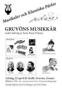 Affish för konserten Musikaler och klassiska pärlor